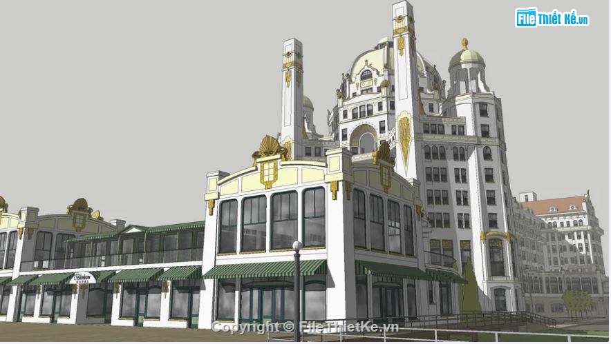 File sketchup lâu đài,Model su lâu đài,Sketchup lâu đài,File lâu đài sketchup