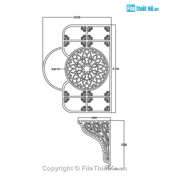 File dxf mái kính cnc,File autocad mái kính,Mái kính CNC đẹp mắt