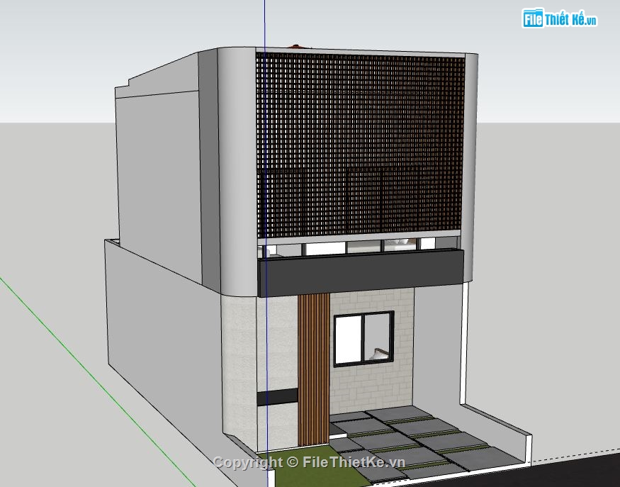 Nhà 2 tầng,Nhà phố 2 tầng,model su nhà phố 2 tầng,file su nhà phố 2 tầng,sketchup nhà phố 2 tầng