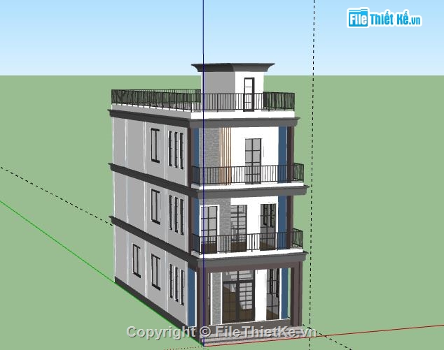 Nhà phố 3 tầng,model su nhà phố 3 tầng,nhà phố 3 tầng file su