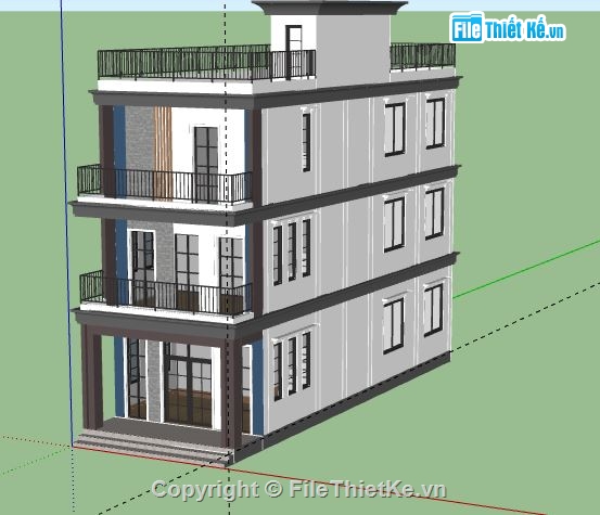 Nhà phố 3 tầng,model su nhà phố 3 tầng,nhà phố 3 tầng file su