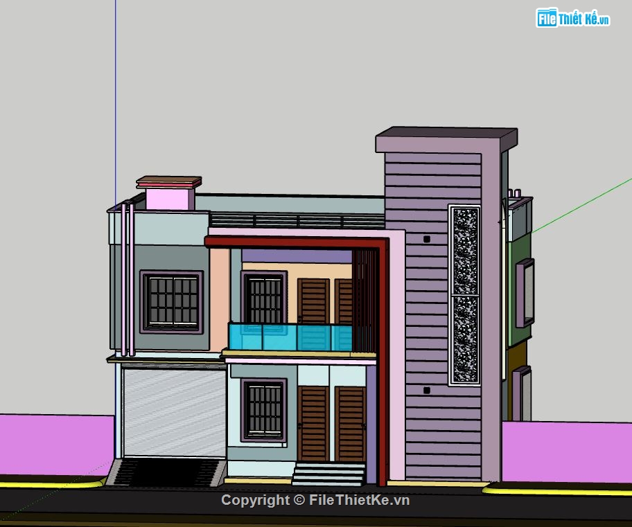 Biệt thự  2 tầng,model su biệt thự 2 tầng,file su biệt thự 2 tầng