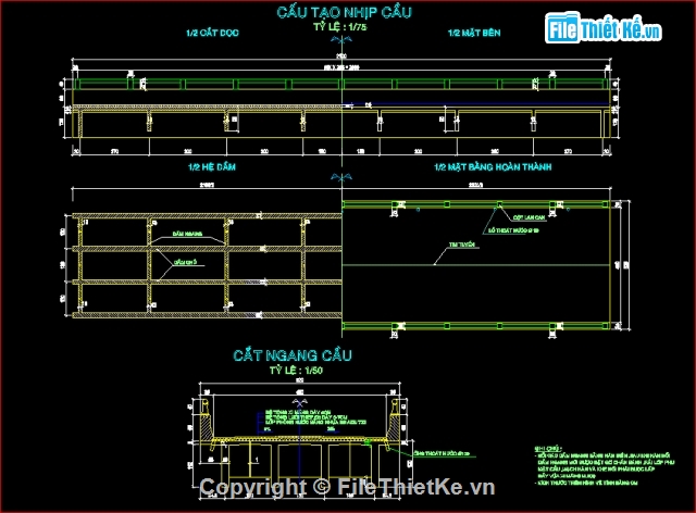 Bản vẽ Cầu dầm 33m,Bình đồ,Mặt cầu,dự toán thiết kế cầu