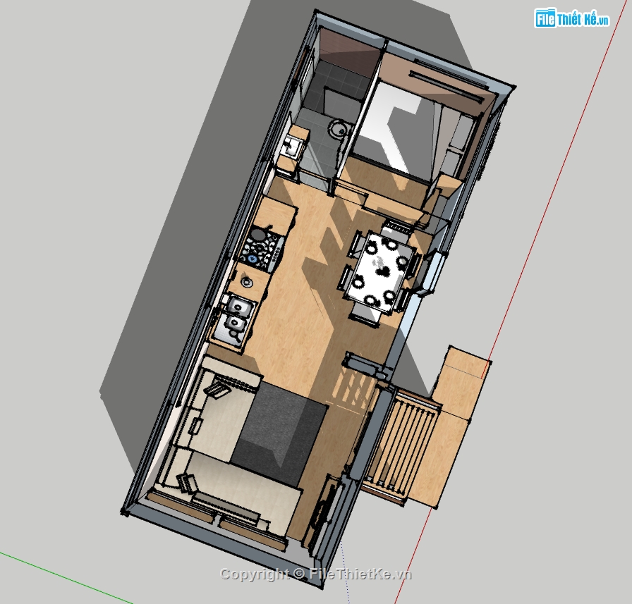 3d nhà bungalow,model su nhà bungalow,model nhà bungalow,file su nhà bungalow