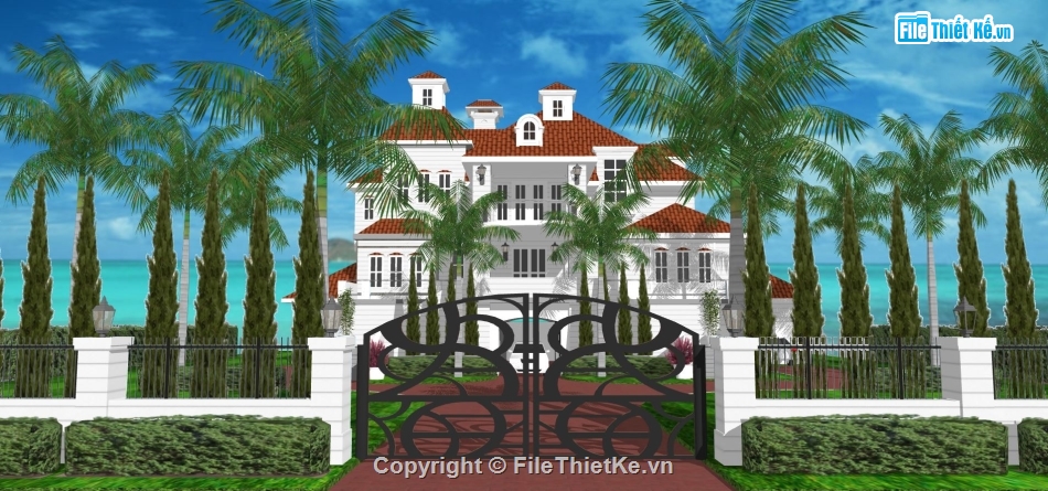 phối cảnh biệt thự phố,biệt thự 3 tầng,file sketchup biệt thự 3 tầng,biệt thự 3 tầng sketchup,biệt thự 3 tầng siêu đẹp
