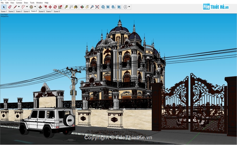 Model sketchup biệt thự tân cổ điển,Model sketchup biệt thự,Sketchup biệt thự tân cổ điển,File Sketchup biệt thự tân cổ,File sketchup lâu đài cổ điển,File sketchup lâu đài