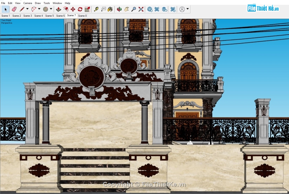 Model sketchup biệt thự tân cổ điển,Model sketchup biệt thự,Sketchup biệt thự tân cổ điển,File Sketchup biệt thự tân cổ,File sketchup lâu đài cổ điển,File sketchup lâu đài