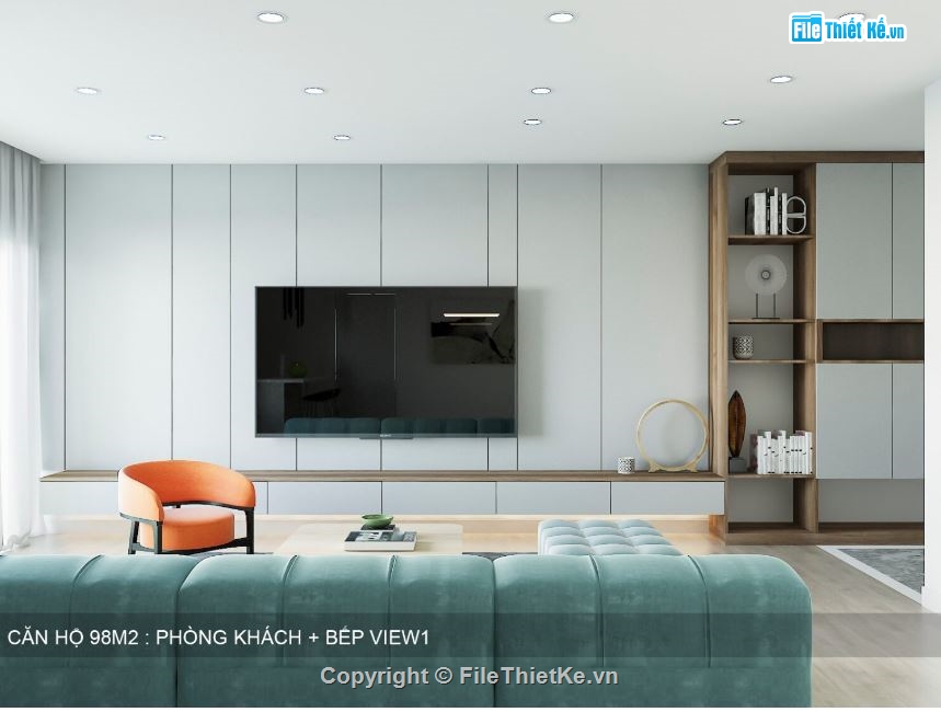 sketchup phòng khách,phòng khách 3d,sketchup phòng khách chung cư,phòng khách bếp,phòng khách + phòng bếp