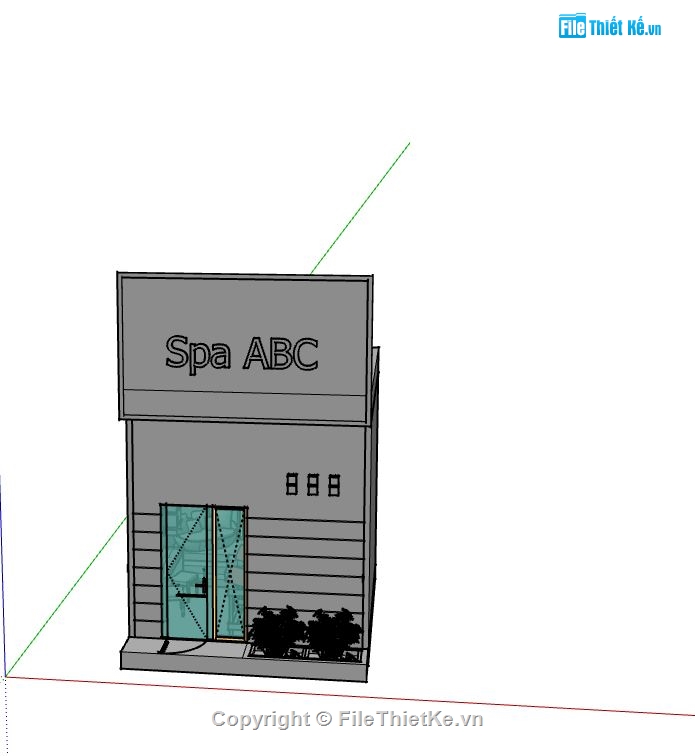 sketchup nội thất quán spa,mẫu sketchup spa,thiết kế spa đẹp