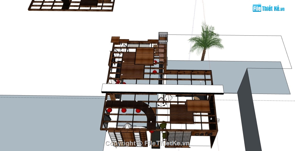sketchup quán cafe,sketchup thiết kế quán cafe,mẫu quán cà phê,su nội thất quán cafe,quán coffee su
