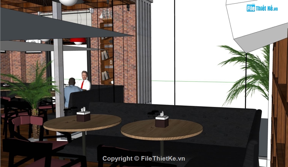 sketchup quán cafe,sketchup thiết kế quán cafe,mẫu quán cà phê,su nội thất quán cafe,quán coffee su