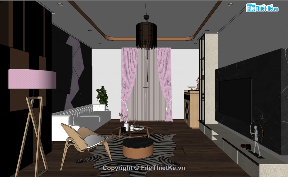 nội thất chung cư,3d su nội thất phòng khách,File su nội thất chung cư,nội thất phòng bếp sketchup