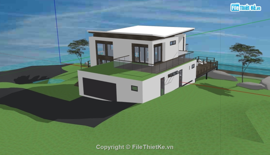 file sketchup biệt thự nghỉ dưỡng,thiết kế biệt thự nghỉ dưỡng file su,biệt thự nghỉ dưỡng dựng model su