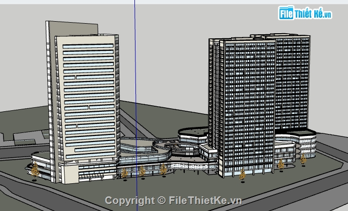 dựng bao cảnh nhà văn phòng cao tầng,dựng model su văn phòng cao tầng,file sketchup nhà văn phòng