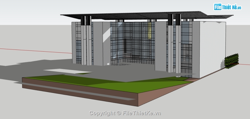 văn phòng làm việc file su,sketchup tòa nhà văn phòng,dựng 3d su nhà văn phòng