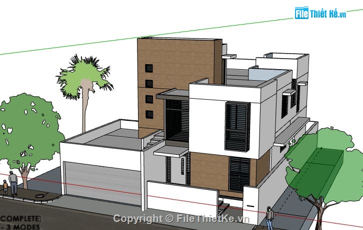 Biệt thự 2 tầng,model su biệt thự 2 tầng,biệt thự 2 tầng file su,file sketchup biệt thự 2 tầng,biệt thự 2 tầng skp