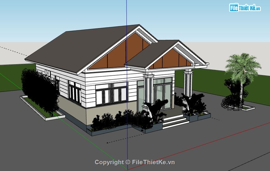 model su biệt thự 1 tầng,file sketchup biệt thự 1 tầng,biệt thự 1 tầng model su,sketchup biệt thự 1 tầng,file su biệt thự 1 tầng