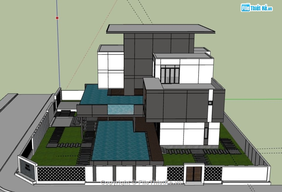 Biệt thự 3 tầng file sketchup,model su biệt thự 3 tầng,biệt thự 3 tầng file sketchup,biệt thự 3 tầng sketchup,file su biệt thự 3 tầng