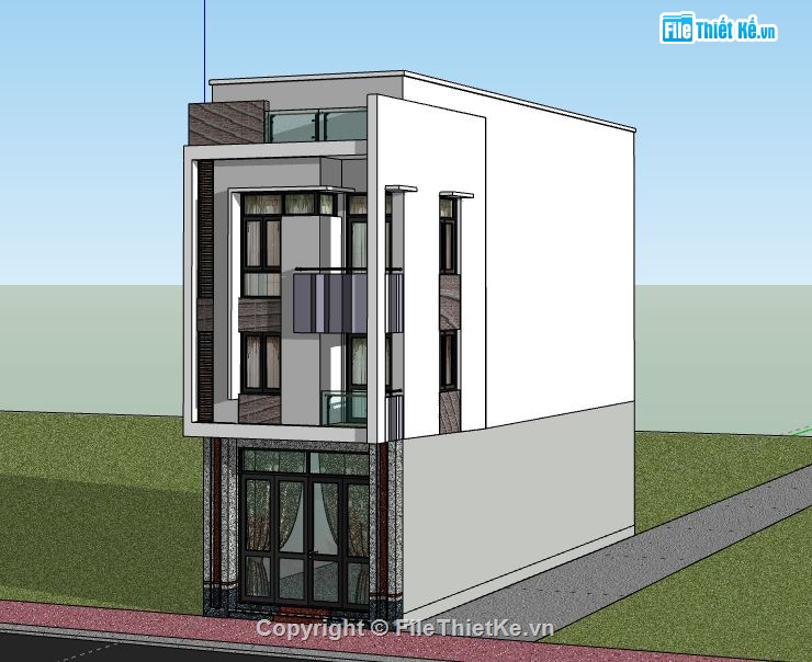 model su nhà phố 3 tầng,nhà phố 3 tầng file su,file sketchup nhà phố 3 tầng,sketchup nhà phố 3 tầng,nhà phố 3 tầng model su