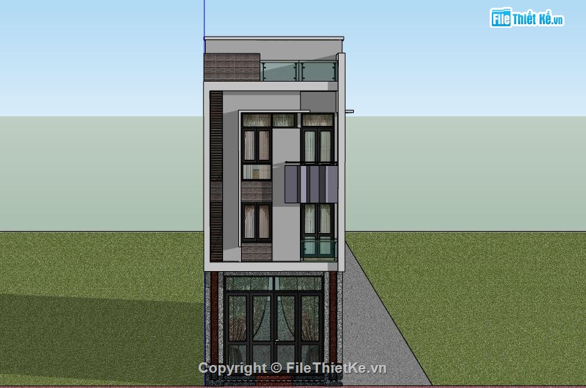 model su nhà phố 3 tầng,nhà phố 3 tầng file su,file sketchup nhà phố 3 tầng,sketchup nhà phố 3 tầng,nhà phố 3 tầng model su