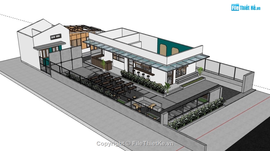 quán cafe file sketchup,quán cafe sketchup,sketchup quán cafe,cafe sketchup