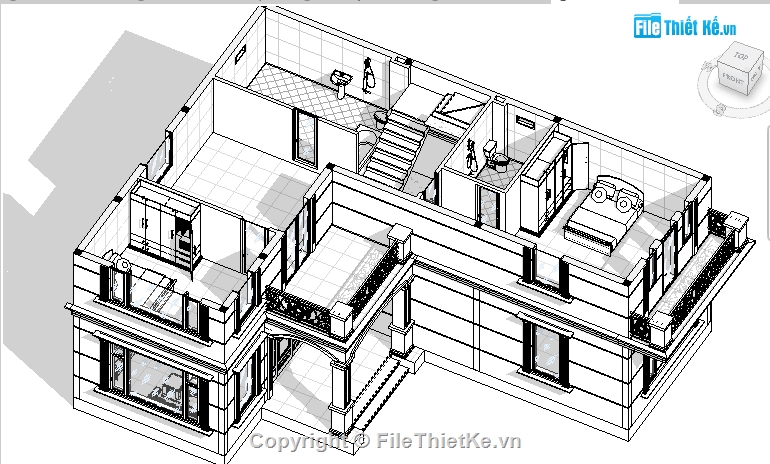 revit kiến trúc biệt thự 3 tầng,revit biệt thự 3 tầng,kiến trúc biệt thự,biệt thự 3 tầng 11.5x14.7m,bản vẽ biệt thự 3 tầng,thiết kế biệt thự 3 tầng