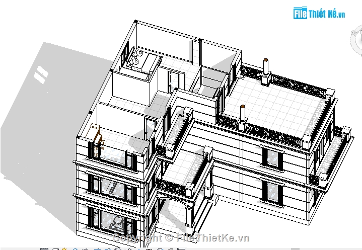 revit kiến trúc biệt thự 3 tầng,revit biệt thự 3 tầng,kiến trúc biệt thự,biệt thự 3 tầng 11.5x14.7m,bản vẽ biệt thự 3 tầng,thiết kế biệt thự 3 tầng