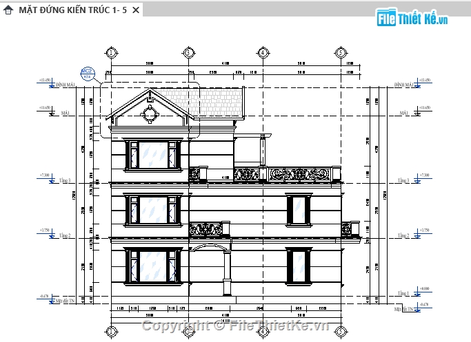 revit kiến trúc biệt thự 3 tầng,revit biệt thự 3 tầng,kiến trúc biệt thự,biệt thự 3 tầng 11.5x14.7m,bản vẽ biệt thự 3 tầng,thiết kế biệt thự 3 tầng