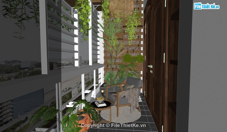 Model su balcon,File sketchup balcon,Balcon file sketchup,File su balcon