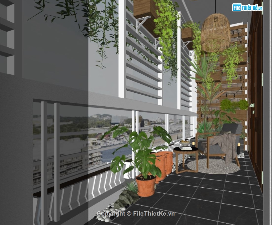 Model su balcon,File sketchup balcon,Balcon file sketchup,File su balcon