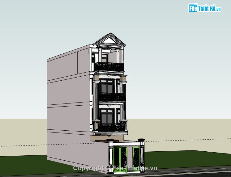 Nhà phố 4 tầng,Nhà 4 tầng đẹp,model su nhà phố 4 tầng