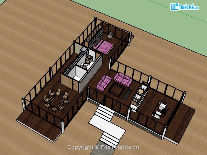 Model sketchup nội thất,sketchup nội thất,Model nội thất sketchup,model su nội thất tầng 1,sketchup nội thất tầng 1