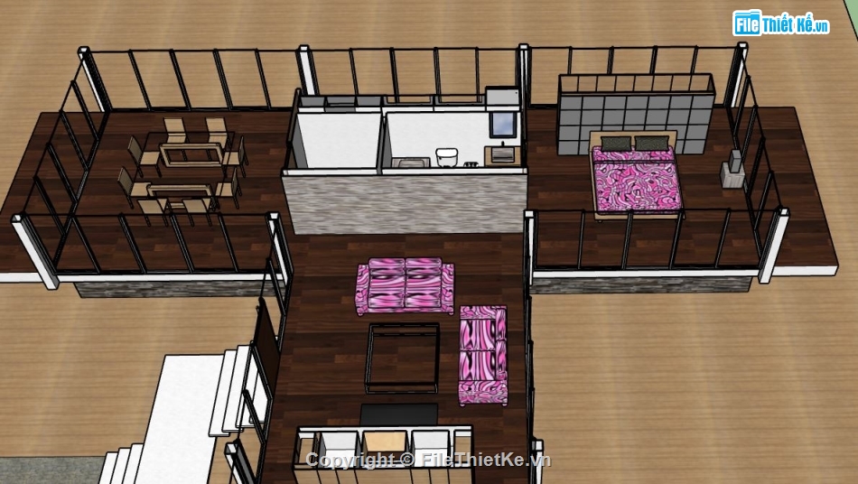 Model sketchup nội thất,sketchup nội thất,Model nội thất sketchup,model su nội thất tầng 1,sketchup nội thất tầng 1