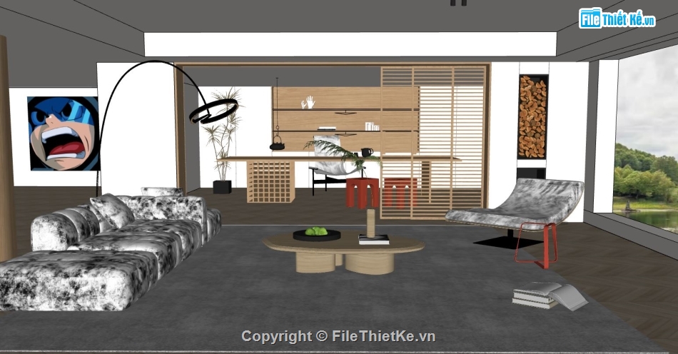 Phòng khách file sketchup,3d sketchup Phòng khách,model su phòng khách,phòng khách file sketchup,sketchup phòng khách