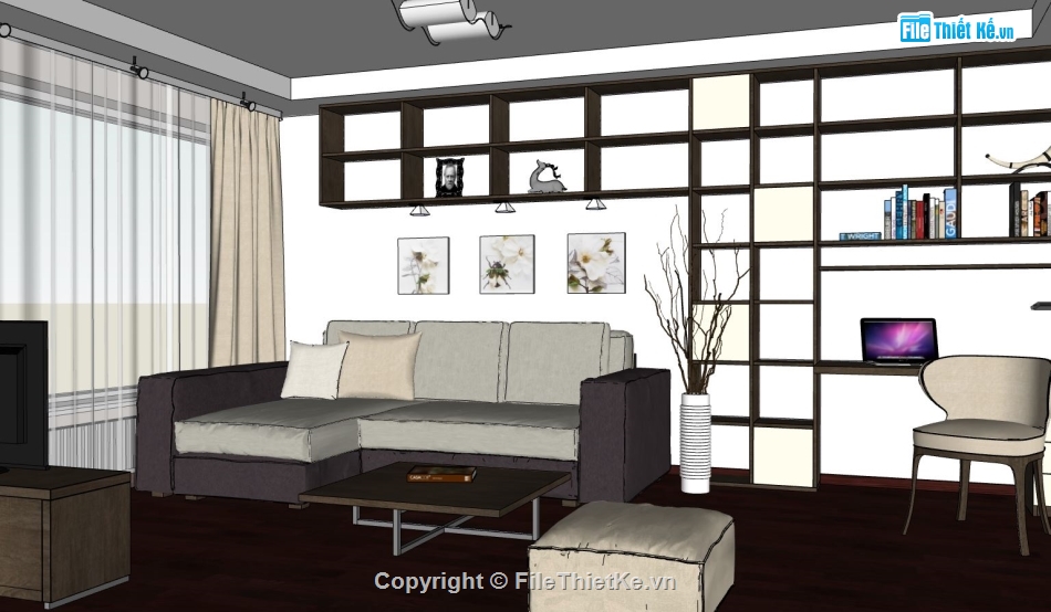 Phòng khách file su,file sketchup phòng khách,phòng khách file sketchup,phòng khách model su,phòng khách model sketchup