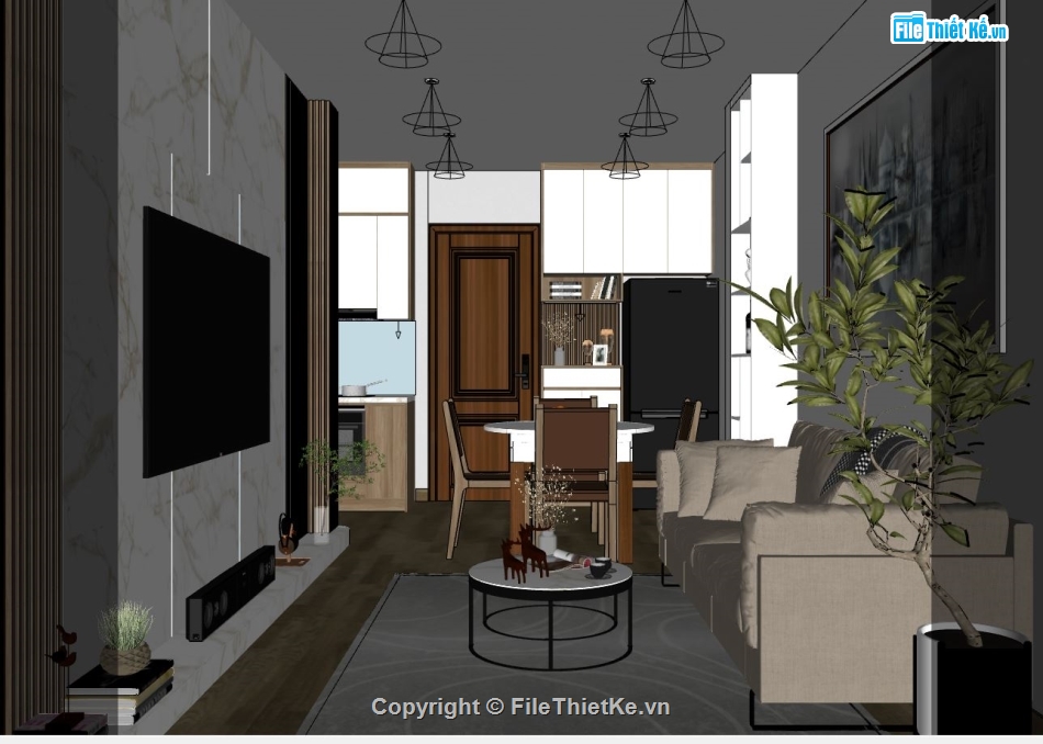 Phòng khách file sketchup,model su phòng khách,phòng khách file sketchup,file su phòng khách,file sketchup phòng khách