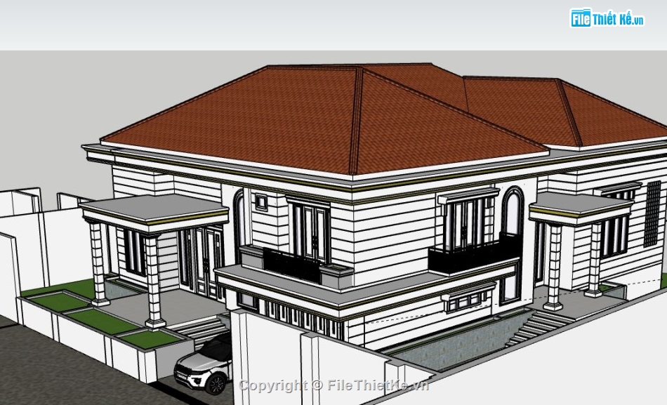 Biệt thự 2 tầng,model su biệt thự 2 tầng,file su biệt thự 2 tầng,file sketchup biệt thự 2 tầng,biệt thự 2 tầng file su