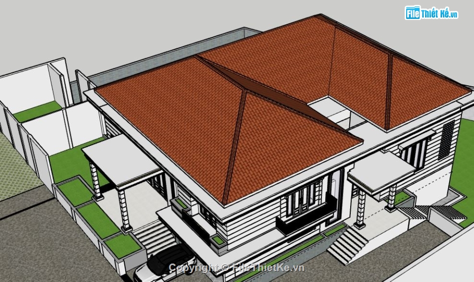 Biệt thự 2 tầng,model su biệt thự 2 tầng,file su biệt thự 2 tầng,file sketchup biệt thự 2 tầng,biệt thự 2 tầng file su