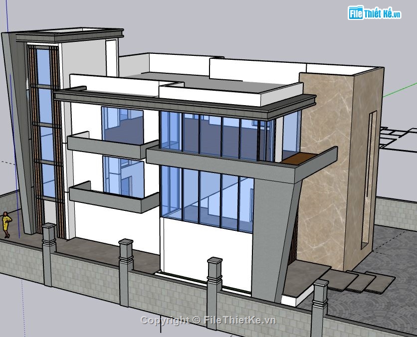 Biệt thự 3 tầng,model su biệt thự 3 tầng,biệt thự 3 tầng sketchup,sketchup biệt thự 3 tầng,biệt thự 3 tầng file su