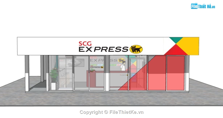 cửa hàng sketchup,model sketchup cửa hàng,model cửa sketchup,sketchup cửa hàng model su