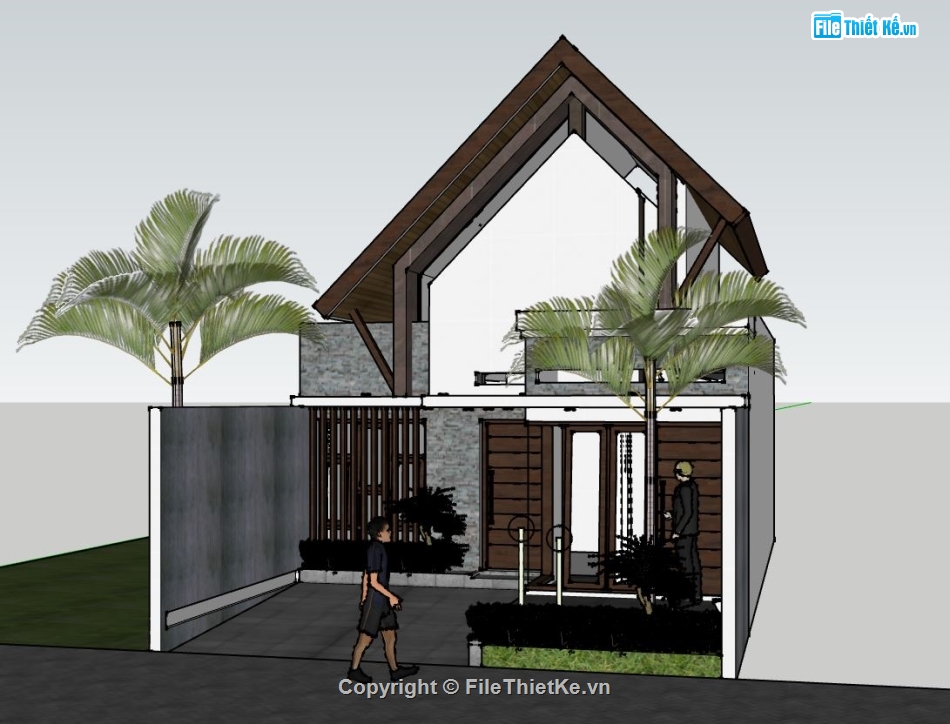 mẫu nhà cấp 4,nhà cấp 4 sketchup,mẫu nhà cấp 4 đẹp