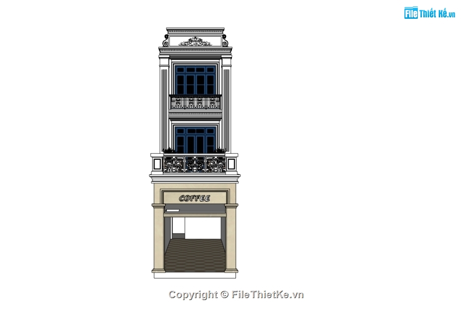 sketchup nhà phố 3 tầng,file sketchup nhà phố 3 tầng,model sketchup nhà phố 3 tầng,3d sketchup nhà phố 3 tầng