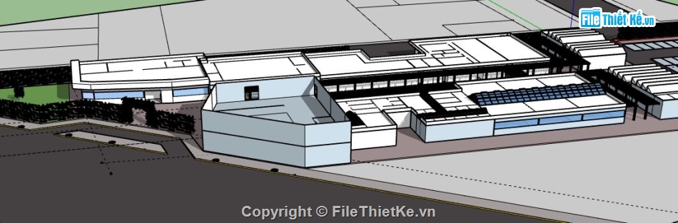 nhà làm việc đa năng,file su nhà làm việc đa năng,nhà làm việc model su,nhà làm việc file sketchup