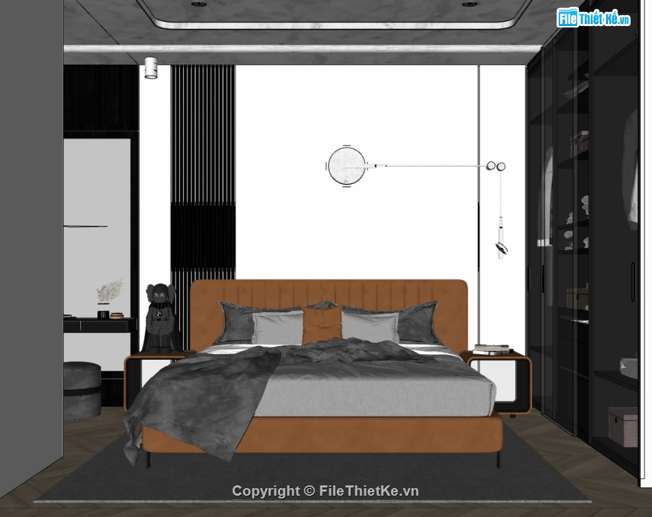 thiết kế nội thất chung cư,nội thất chung cư file sketchup,dựng model su nội thất chung cư