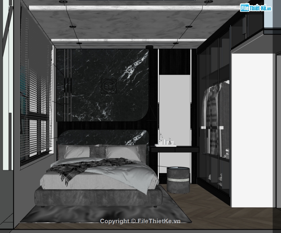 thiết kế nội thất chung cư,nội thất chung cư file sketchup,dựng model su nội thất chung cư