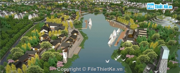 sketchup phối cảnh,quy hoạch khu đô thị,mẫu quy hoạch đô thị,quy hoạch,cảnh quan