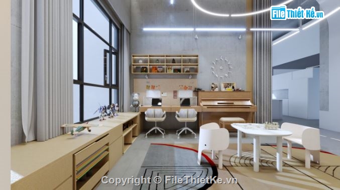 su phòng ngủ cho bé,3d phòng ngủ,file sketchup phòng ngủ đẹp