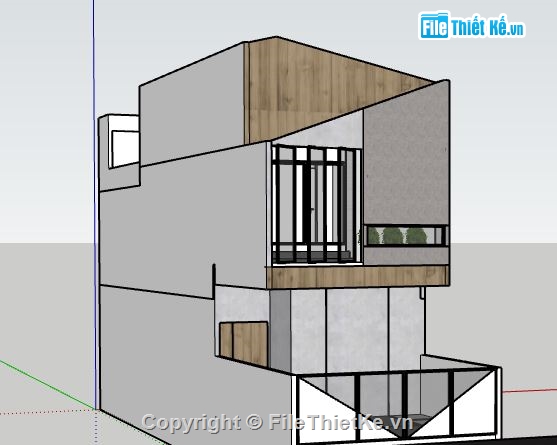 Nhà phố 2 tầng,model su nhà phố 2 tầng,file su nhà phố 2 tầng,sketchup nhà phố 2 tầng,nhà phố 2 tầng file su