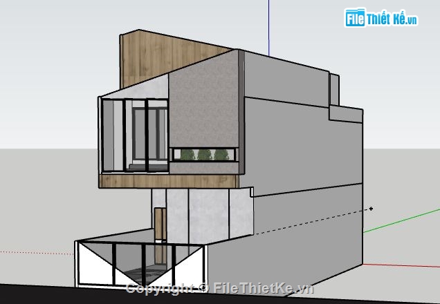 Nhà phố 2 tầng,model su nhà phố 2 tầng,file su nhà phố 2 tầng,sketchup nhà phố 2 tầng,nhà phố 2 tầng file su