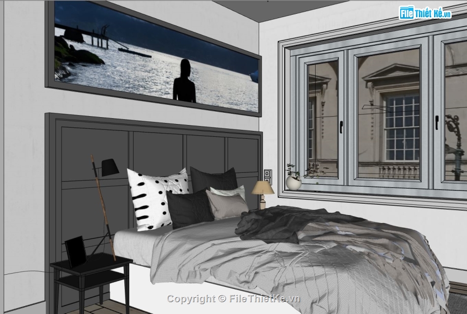 sketchup nội thất hiện đại,nội thất chung cư sketchup,sketchup phòng khách bếp,nội thất phòng ngủ su